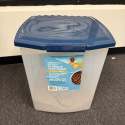 cat liter and large storage container