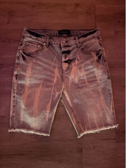 Purple jean shorts