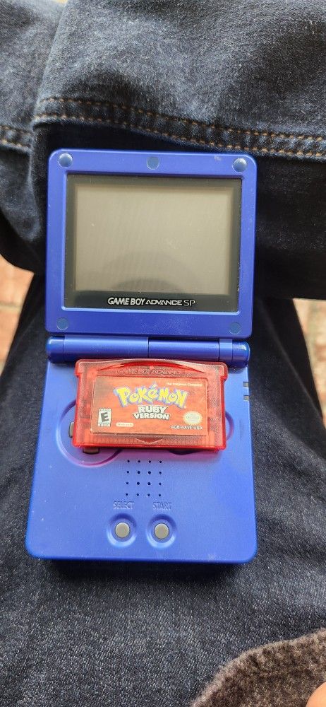 Gameboy Advance Sp With Pokemon Ruby