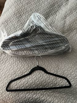 Black flocked Clothes Hangers Set- Costco