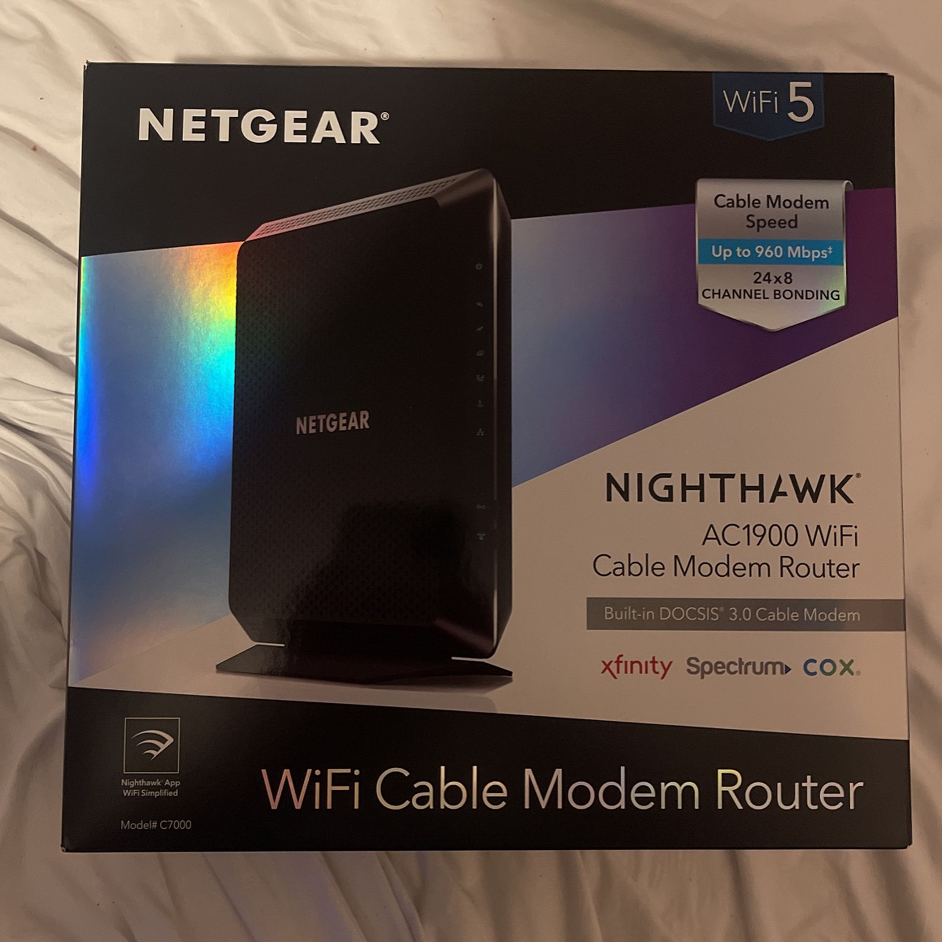 Netgear Nighthawk Wireless AC1900 (xFinity compatible) (WiFi Cable Modem Router)