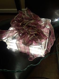 lighted Xmas present block