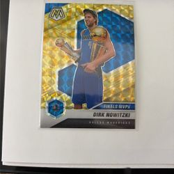 2020 Panini Mosaic Finals MVPs Reactive Yellow Prizm Dirk Nowitzki #298