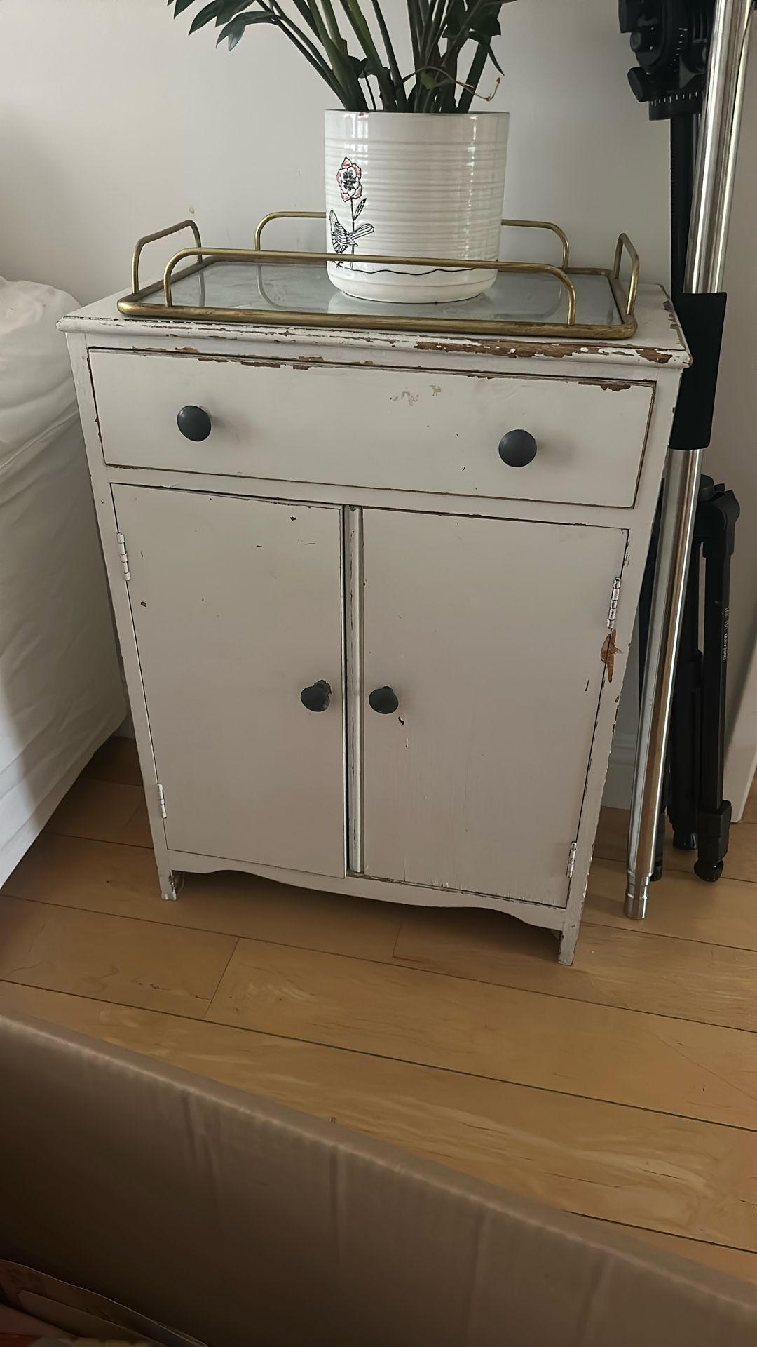 Antique White Nightstand
