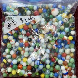 Marbles Lots Of Them Bag # 5,  4.9 Lbs. As Seen In Picture.