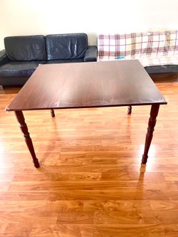 Wooden Table, 4 feet x 3.5 feet No Tools Required for Assembly as TV Stand, Eating, Study, Work, Kitchen, Dining Room, Office Furniture Light Weight