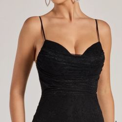 Windsor Lace Cowl Neck Mermaid Dress