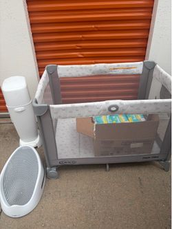 Graco pack and play + extras