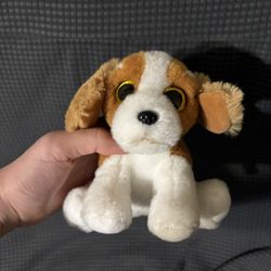 Ty Beanie Baby Barker plush dog brown white