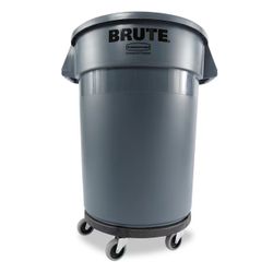 Rubbermaid BRUTE Trash Can w/ Wheels (Dolly) – Heavy Duty Commercial