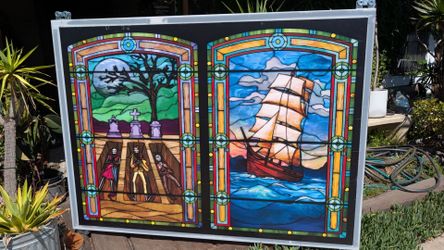 custom dia de los muertos sign decoration halloween like stained glass window please read acrylic & steel frame