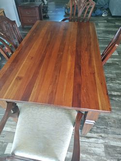Dining table and chairs