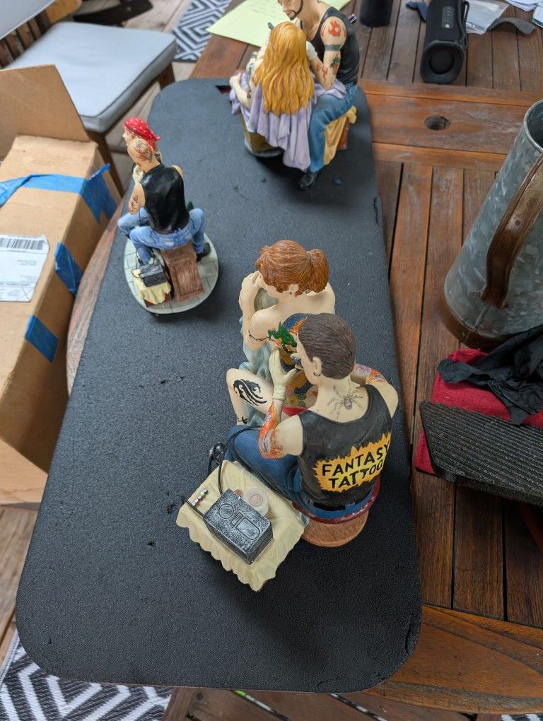 Tattoo Figurines  3 Total They Are Beautiful 