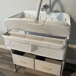 Changing Table- Brand New- Beige/light Gray- Foldable/Wheelable