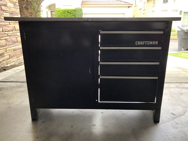 craftsman 4-drawer ball-bearing workbench with galvanized