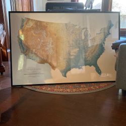 Framed Map of Contiental USA