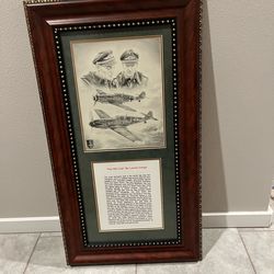 "The 300 Club" Professionally Framed Aviation Collectible Art by Lunni Ortega