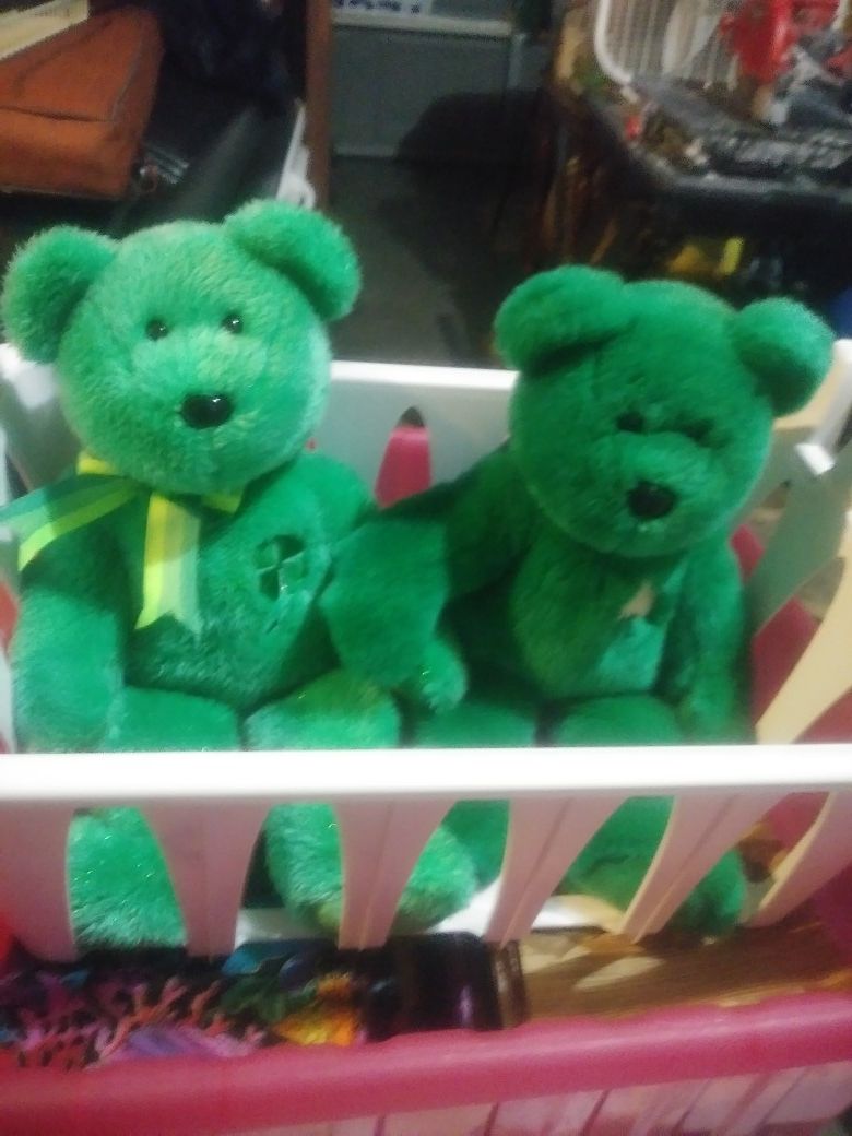 Pair of TY Beanie Buddies Bears- 1 circa 2003, 1 circa 1996, BOTH VERY RARE!! Great Condition!! Add To Your Collection TODAY!!