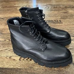 Lita by Ciara Combat Boots Women’s size 9 / 40 Black Italian Leather Lace Up