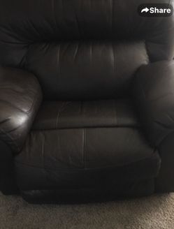 Brown Leather Recliner (Matches Sectional) sold separate