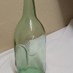 GREEN GLASS LARGE BOTTLE 