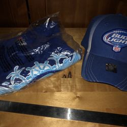 NEW Football Bud Light Fitted Hat & T-shirt