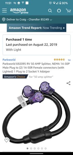 NEMA 14-50 splitter