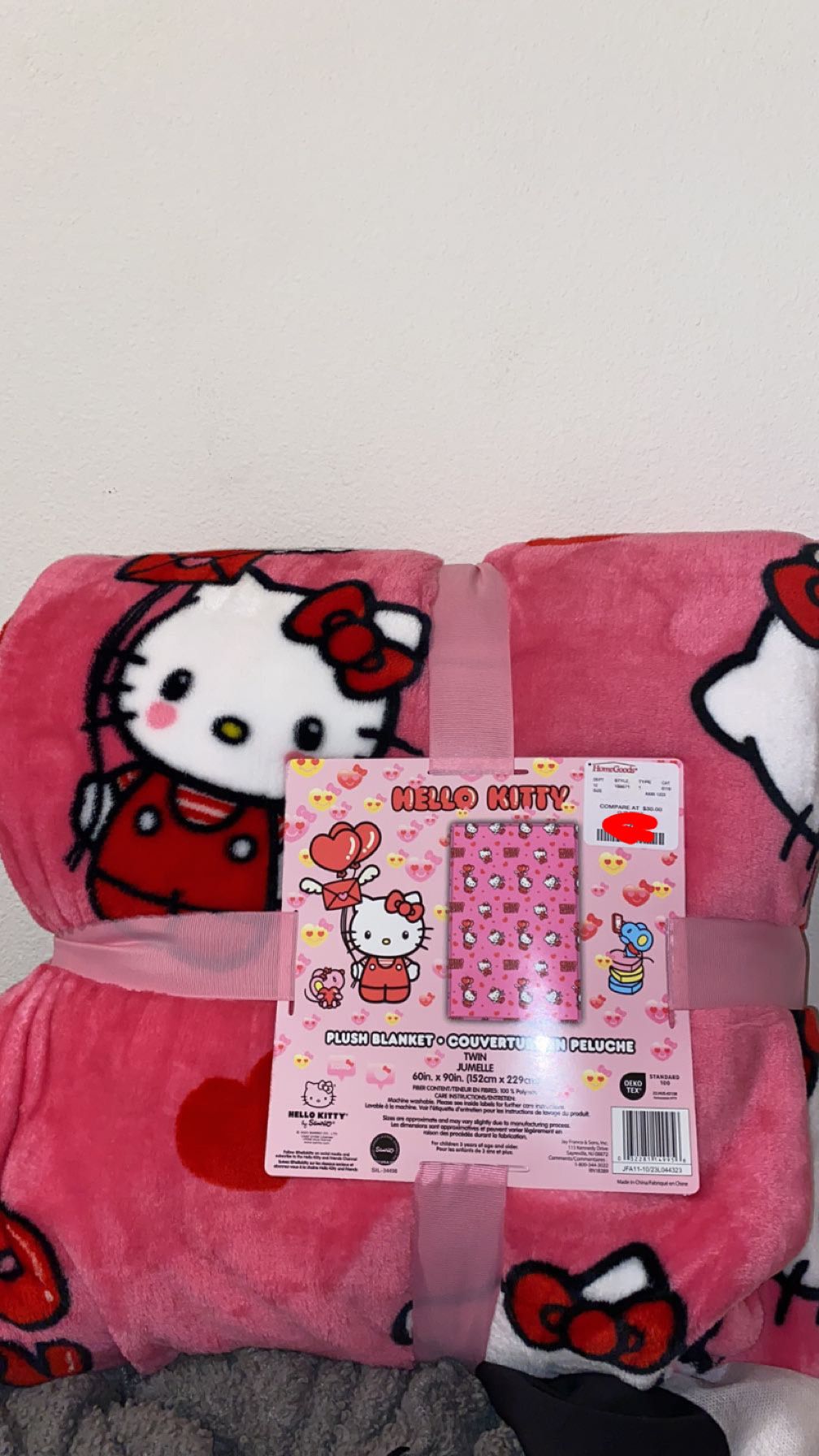 Hello Kitty Valentines Blanket 