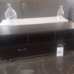 Espresso Tv Stand With Drawers ( Ask For Jose)
