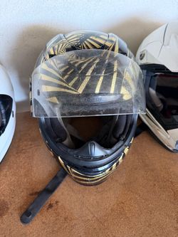 Icon Full-Face Motorcycle Helmet Black Gold