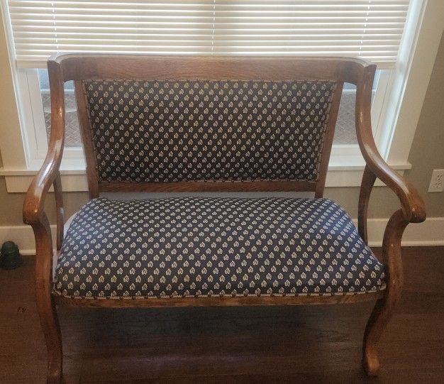 Antique Settee And Rocker with Ottoman