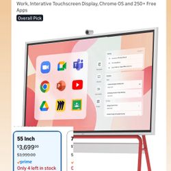 55’ vibe board all in one smart whiteboard 4K $2,000 OBO