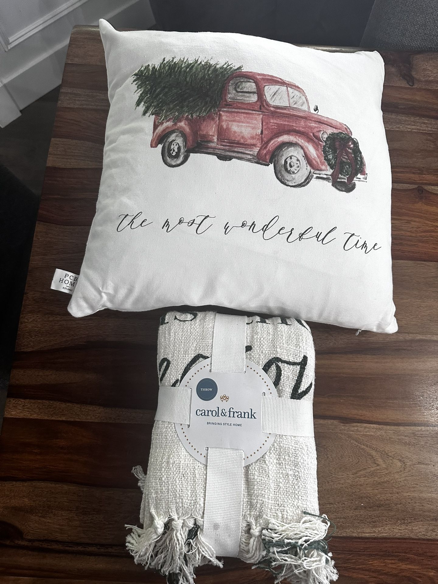 Throw, Says It’s The Season, Pillow