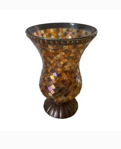 Partylite Hurricane Mosaic Stained Glass Candle HolderPartylite Hurricane Mosaic Stained Glass Candle Holder