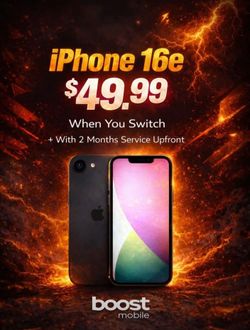 iPhone 16e 128GB 💲49.99