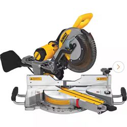 BRAND NEW IN SEALED BOX DEWALT 15 Amp Corded 12 in. Double Bevel Sliding Compound Miter Saw, Blade Wrench and Material Clamp