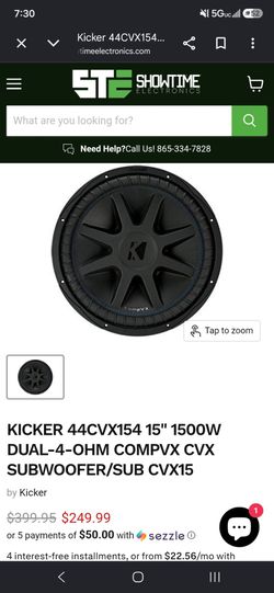 CVX 15 Kicker Sub w/Box