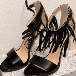 Giampaolo Viozzi Black Strap Heels 