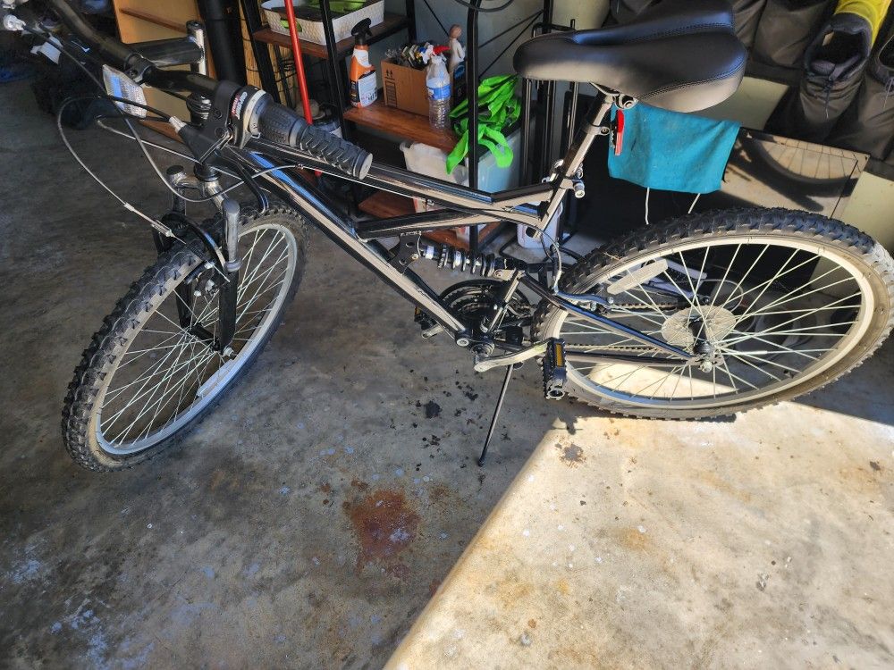 Cycle Force Group Dual Suspension Mountain Bike, 26 In. Wheels, 18 In. frame, Men's Bike, Black