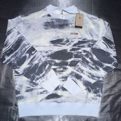 Nike ACG Therma-FIT Fleece Sweatshirt Adult Unisex Small All Over Print Gray NWT