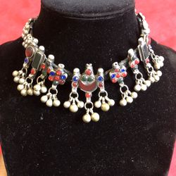 Silver Tribal Vintage Necklace 