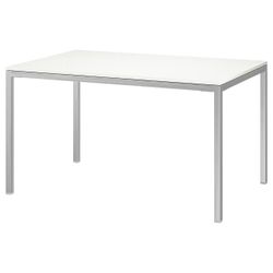 IKEA TORSBY Table + 2 Gray IKEA TOBIAS Chairs
