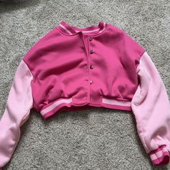 SHEIN Crop Varsity Jacket (S)