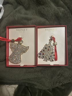 Christmas Ornaments Monet Brand New 