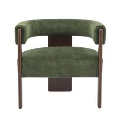 Melanney Modern Upholstered Fabric Accent Armchair Body Fabric: Olive Green Velvet