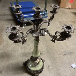 porcelain Brass Candle Holder