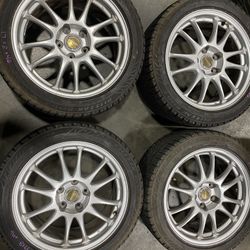 Jdm Used Wheels Final mind  17/8 JJ  off 46 5/114.3   Tires :Bridgestone 235/45-17
