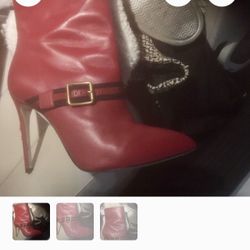 Gucci Red Boots 