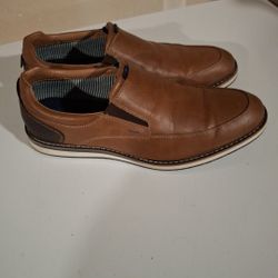 Nunn Bush Comfort Gel Mens Size 10 M Brown Leather Dress Loafer Shoes (contact info removed)0