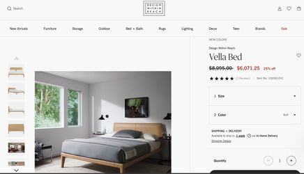 Design Within Reach - Vella Bed (King) + King Mattress